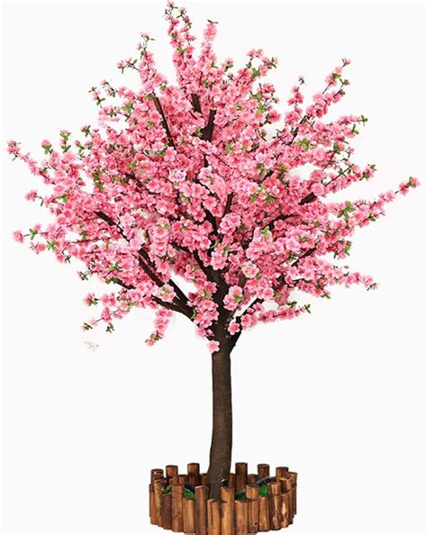 Vicwin One Artificial Cherry Blossom Trees Japanese Cherry Blossom Pink Fake Sakura Flower