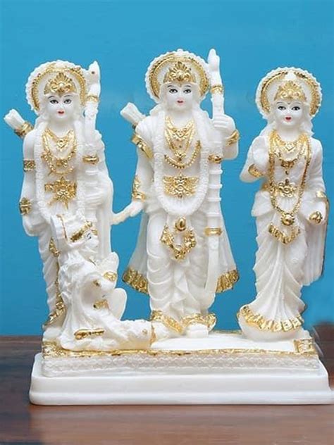 White Painted Marble Ram Darbar Statue For Temple At Best Price In Makrana