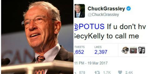 Sen. Chuck Grassley Begs Donald Trump on Twitter for a Phone Call