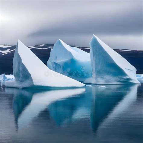 Large Icebergs Ai Generatet Stock Photo Image Of Arctic Frozen