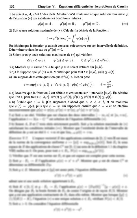 Solution Exercices Corrig S Equations Diff Rentielles Le Probl Me De