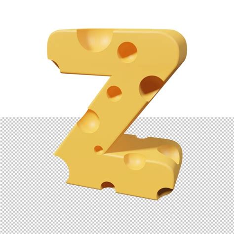 Premium Psd Cheese Letters Z D Font Render