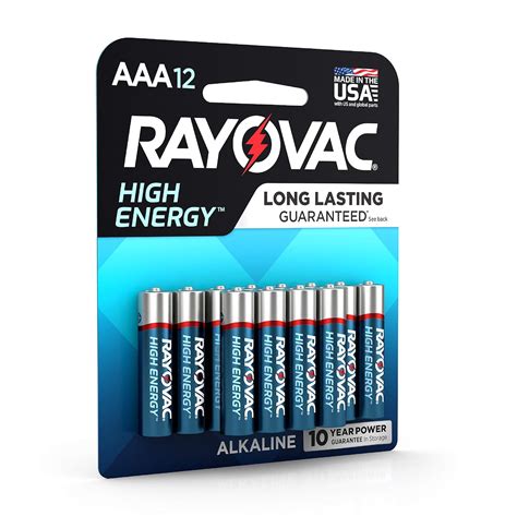 Rayovac AAA Batteries, Alkaline Triple A Batteries (12 Battery Count ...