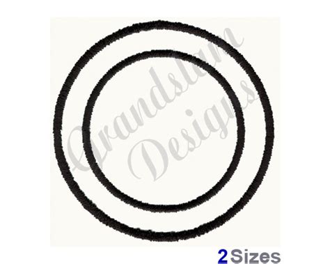 Circles Outline Machine Embroidery Design Etsy