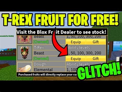 HOW TO GET T REX FRUIT IN BLOX FRUITS FOR FREE YouTube