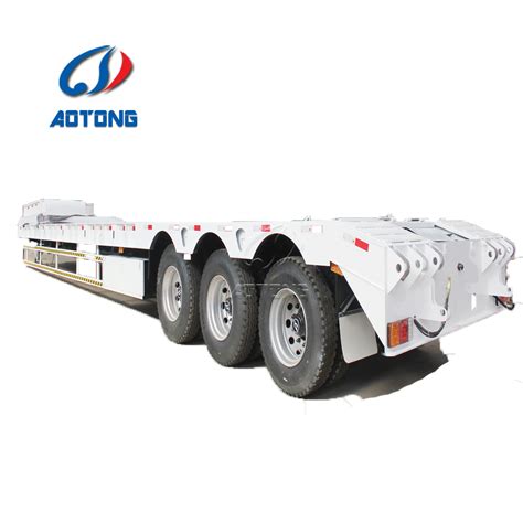 3 Axles Lowbed Semi Trailer 13m Low Loader Low Boy Semi Trailer