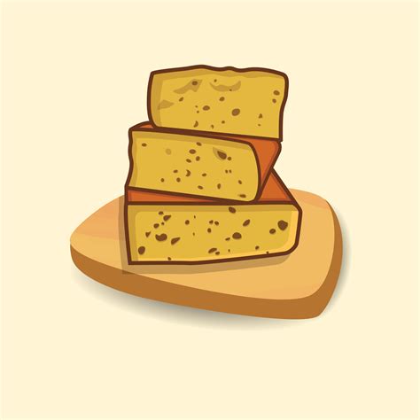 Sopa paraguaya minimal illustration vector. Paraguay Gastronomy Cake