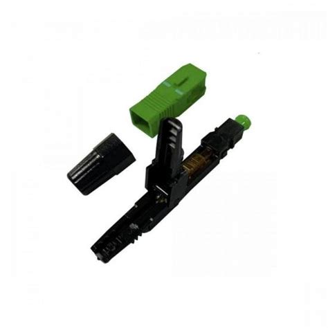 Conector Fast Sc Apc Sm P Fibra Optica Verde Aqui Que Tem