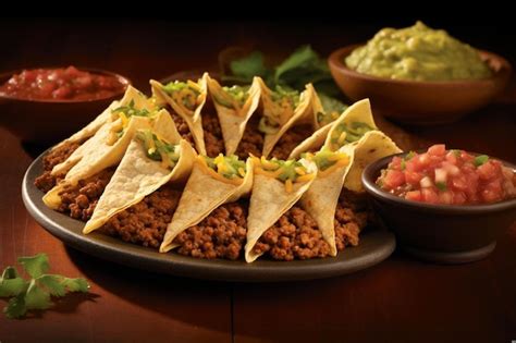 Premium Photo Tantalizing Taco Triumph Mexican Tacos Photo