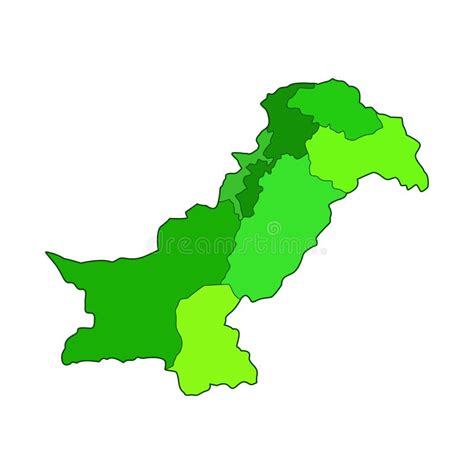 Detailed Map Of Pakistan Vector Icon Illustration Pakistani Map Stock