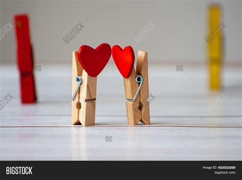 Couple Clothes Pin Image And Photo Free Trial Bigstock