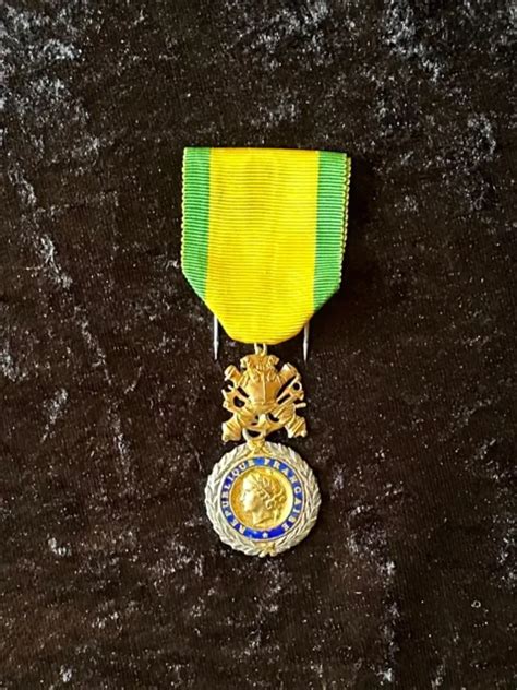 Ancienne M Daille Militaire R Publique Fran Aise Maill E Valeur