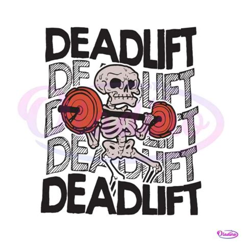 Skeleton Deadlift Gym Workout Svg Graphic Design File Oladino