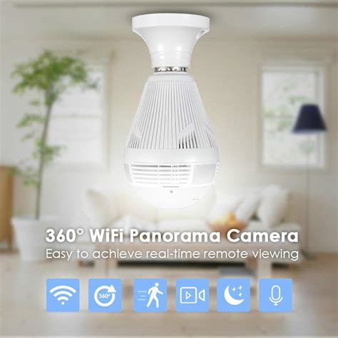 Led Licht P Wireless Wifi Cctv Fischauge Birne Lampe Ip Kamera