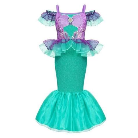 Amzbarley Fille Sirène Robe De Princesse Costume Déguisement Carnaval