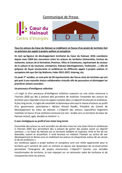 Calaméo Communiqué De Presse Séminaire 1er Oct 2020