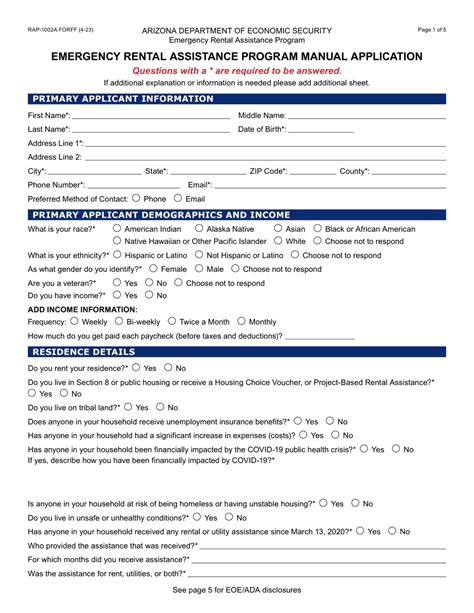 Form Rap 1002a Download Fillable Pdf Or Fill Online Emergency Rental Assistance Program Manual