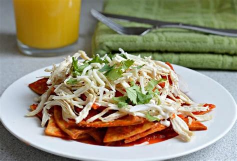 Chilaquiles Rojos Con Pollo My Latina Table