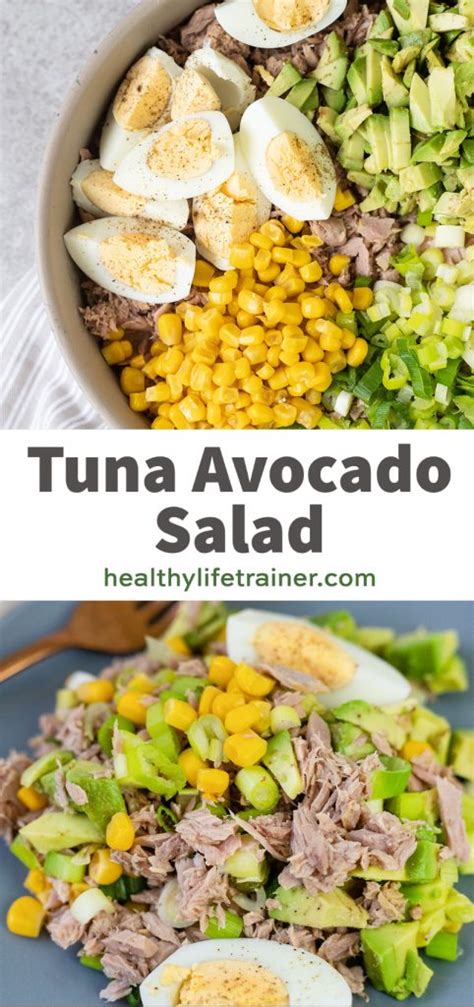 Healthy Tuna Avocado Salad With Eggs - Healthy Life Trainer