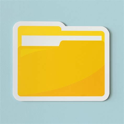 Icon of a yellow folder | Premium Photo - rawpixel