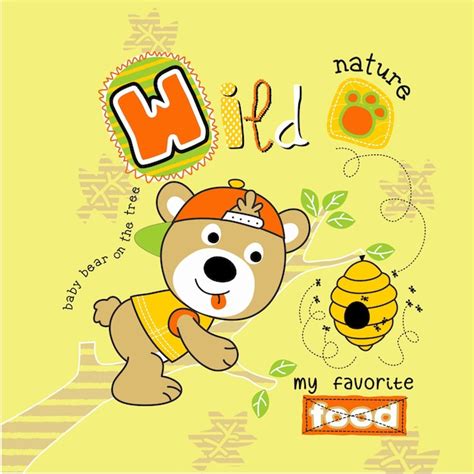 Premium Vector Funny Honey Bear