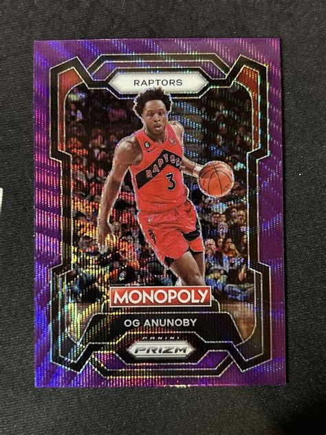 2023 24 Prizm Monopoly OG ANUNOBY Purple Wave Prizm 83 Toronto Raptors