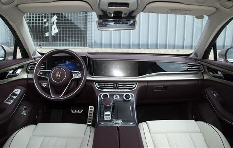 Wallpaper interior, devices, the wheel, sedan, display, Hongqi, Hongqi ...