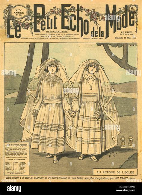 1920s France Le Petit Echo De Le Mode Magazine Cover Stock Photo Alamy