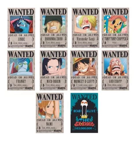 Poster Afiche One Piece Carteles Se Busca X10 Unidades Cuotas sin interés