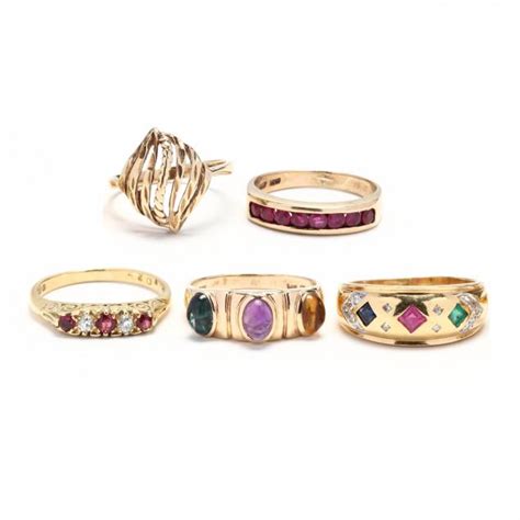 Five Gold Rings (Lot 2070 - The Estate of the late Ihsanullah Saeed of ...