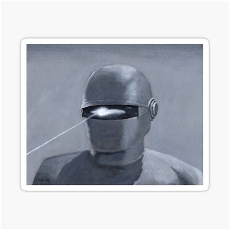 The Day The Earth Stood Still Gort Acylic Painting Sticker For Sale