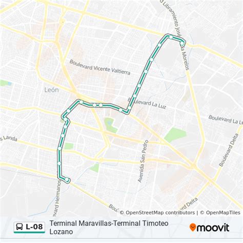 Ruta L08 Horarios Paradas Y Mapas Terminal Maravillas Terminal