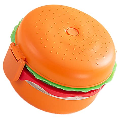 Onaparter Hamburger Lunch Box Lunchbox Sandwich Bread Containers Portable Food Simulated