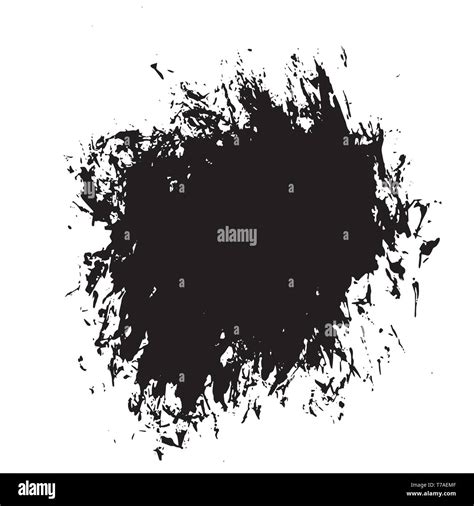 Grunge Hand Drawn Paint Brush Stripe Vector Black Ink Brush Stroke