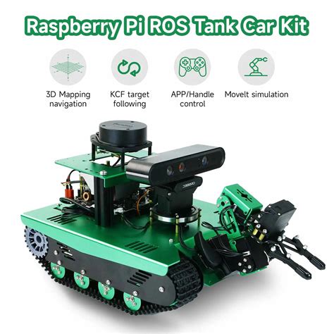 Yahboom Ros Tank Car With Robotic Arm Support Lidar Avoiding Tracking