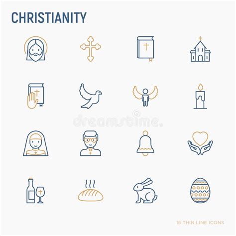 Christianity Icons Set Stock Illustrations 5361 Christianity Icons