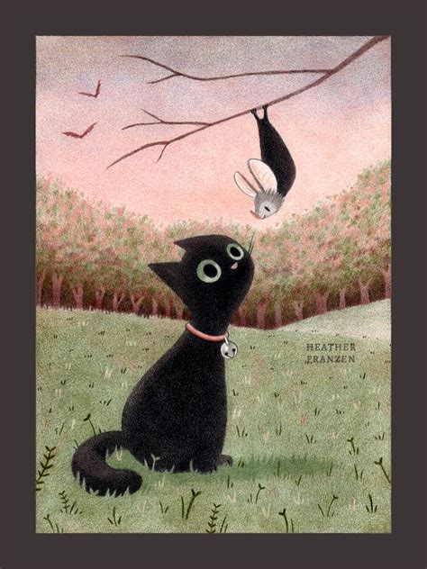 Art By Heather Franzen R Black Cat Art Cat Art Illustration