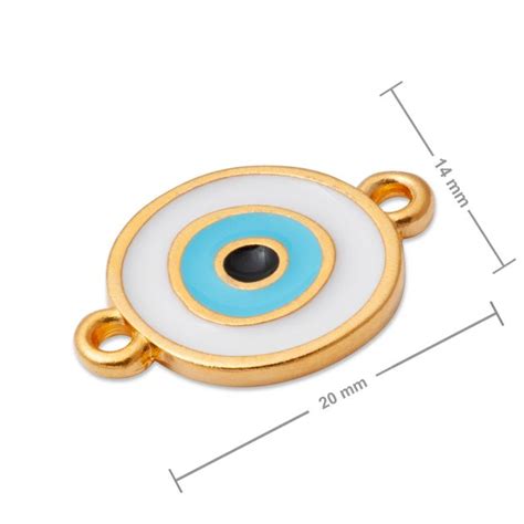 Manumi Connector Eye In Round Frame 20x14mm Gold Plated Manumi Eu