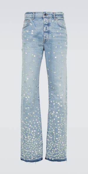 Amiri Floral Straight Jeans