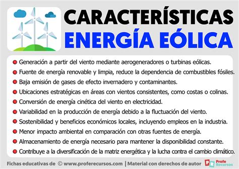 Caracter Sticas De La Energ A E Lica