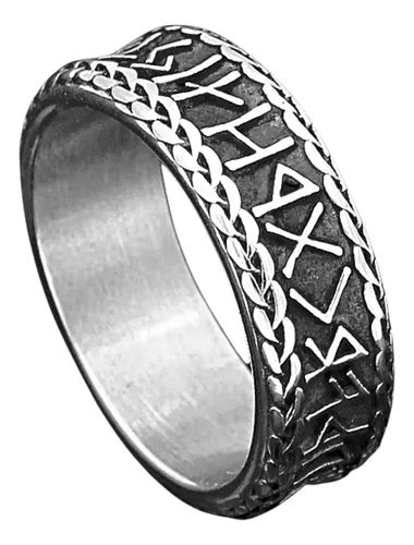 Anillo Valknut Vikingo Runas Acero Nórdico Inoxidable Hombre Cuotas