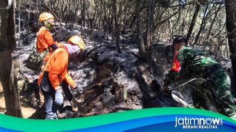 Api Yang Membakar Hutan Di Gunung Panderman Tersisa Dua Titik