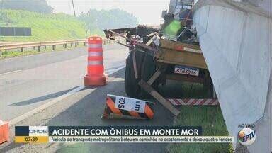 Bom Dia Cidade Campinas Piracicaba Acidente Entre Nibus E Caminh O