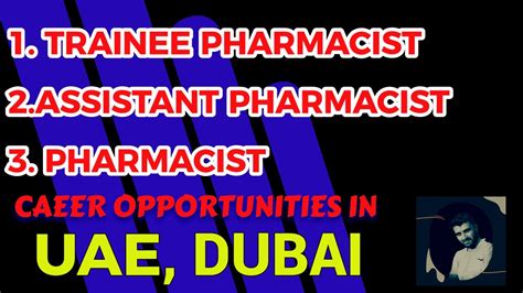 Pharmacist Career Opportunities In Dubai Pharmacist Job In Uae