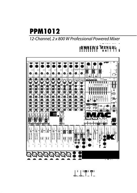 (PDF) Mackie PPM1012 12 Channel Powered Mixer Manual - DOKUMEN.TIPS