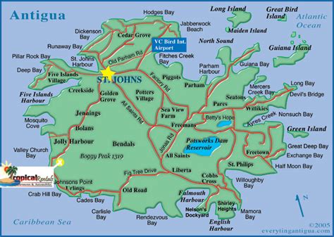 Plain Map Of Antigua