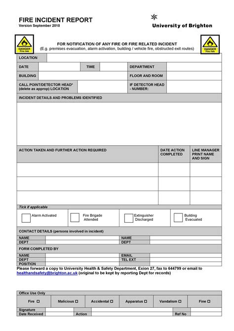 21 Free 13 Free Incident Report Templates Word Excel Formats