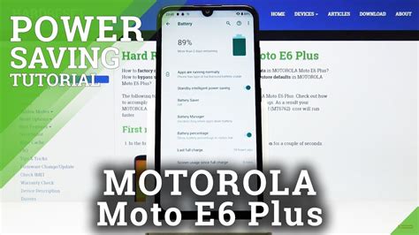 How To Enable Battery Saver In Motorola Moto E6 Plus Extend Battery