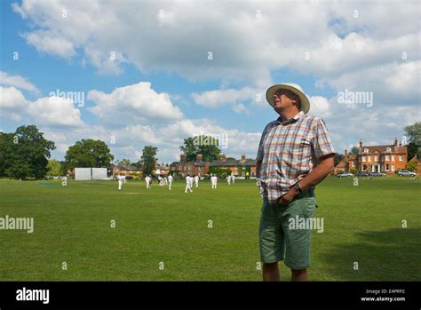 Cricket match in Hartley Wintney, Hampshire, England UK Stock Photo - Alamy