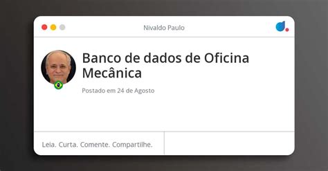 Banco De Dados De Oficina Mec Nica